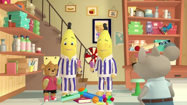 teddies in bananas in pyjamas